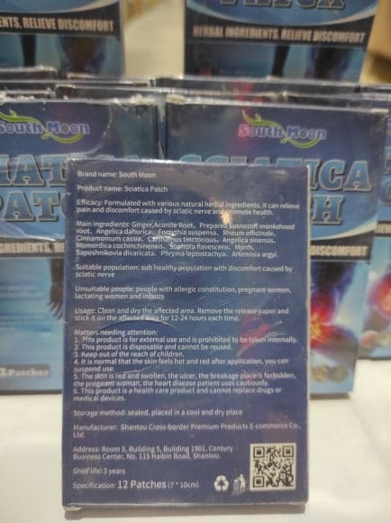 Pack 12 parche para ciática