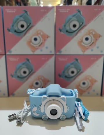 Cámara para Niños con Correa 1080P 2,0 Pulgadas Azul Gato