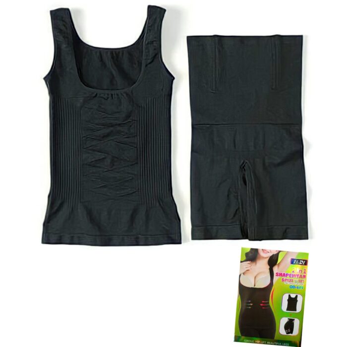 Faja moldeadora 2 en 1 negro s/m ( camiseta + faja )