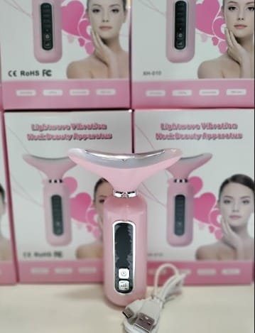 Masajeador de Estiramiento Facial para el Cuello Rosa