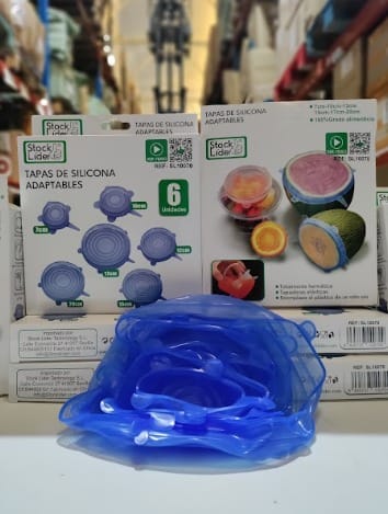 Set de 6 Tapas de Silicona Reutilizables