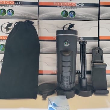 Telescopio Monocular con Soporte para Movil