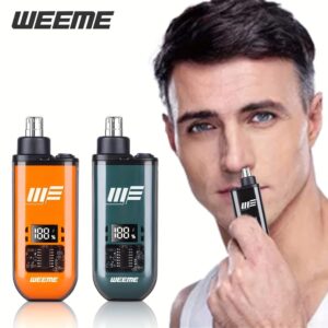 Weeme'S Exquisite Lifestyle Begins with Details. Choose from Orange, Green, Or Black, This USB Rechargeable Men'S Ear And Nose Trimmer Features an LCD Display for Perfect Trimming Every Time, Ideal for Valentine'S Day, Spring Festival, And Lunar New Year.