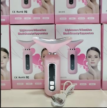 Masajeador de Estiramiento Facial para el Cuello Rosa