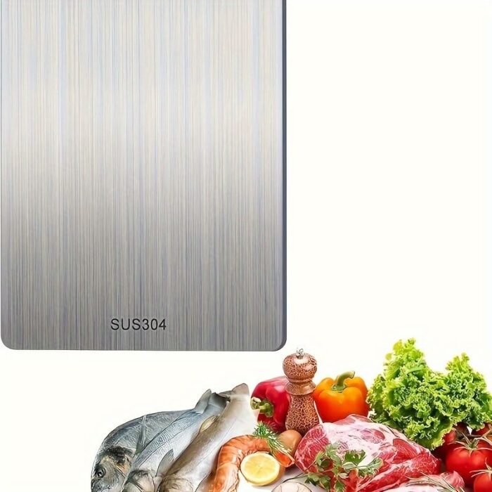 Premium Dual-Sided Titanium Alloy Cutting Board - Food-Grade Stainless Steel, Ideal for Kitchen and Dining Use