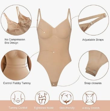 Body Reductor Mujer Beige M/L