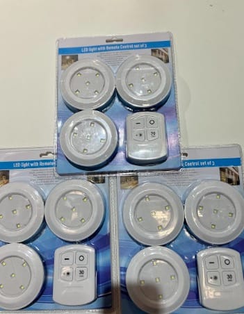 Luces LED inalámbricas x3 con mando