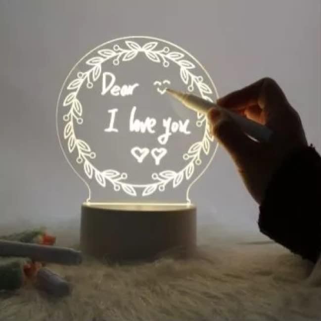 Lámpara personalizada para escribir forma redondo