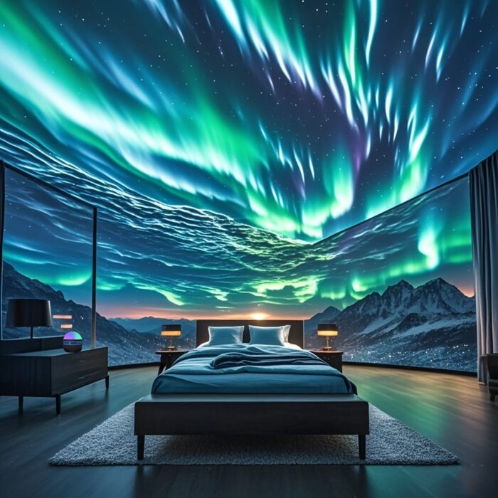 458d8c76-8373-465b-8918-9d2a409ead64.jpg Northern Lights Projector with Remote Control, USB Powered, Non-Rechargeable Battery - Ideal for Game Room, Bedroom, Living Room - Perfect Christmas Gift for Boys and Girls, Black Plastic