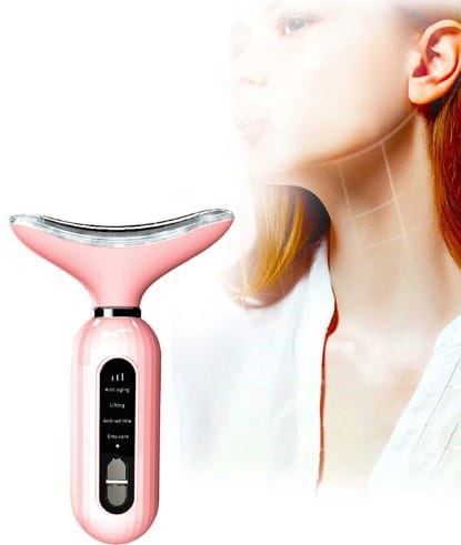 Masajeador de Estiramiento Facial para el Cuello Rosa