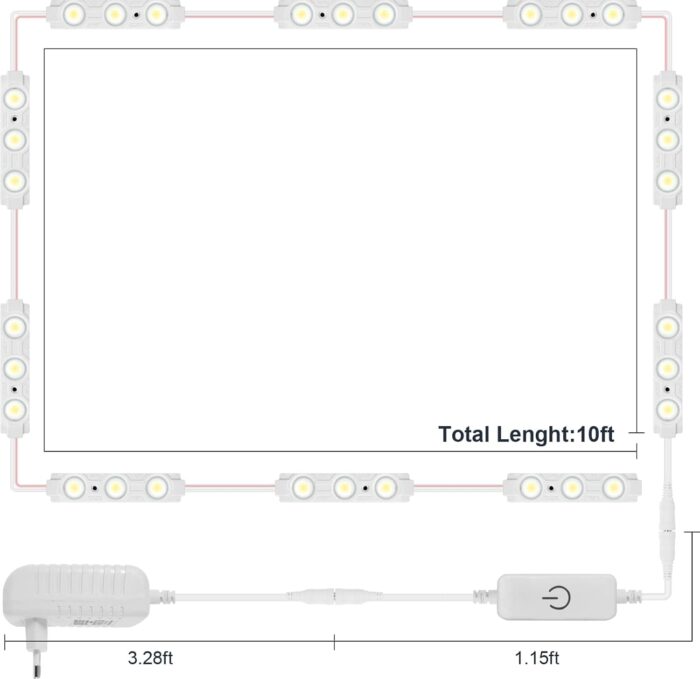 Luces LED de espejo 14 modulos