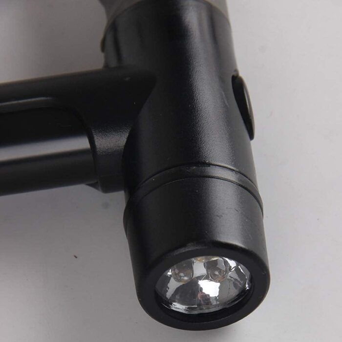 Bastón plegable de doble asa con linterna