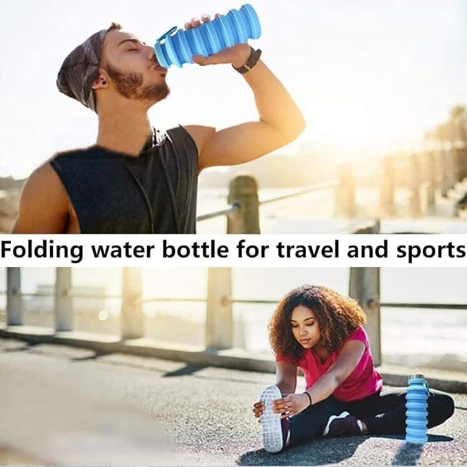 Botella de agua portátil de silicona