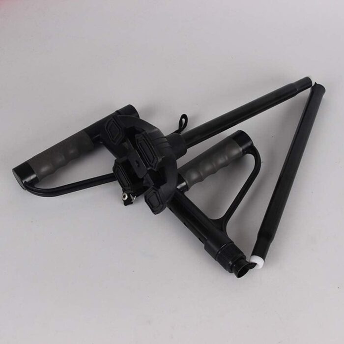 Bastón plegable de doble asa con linterna