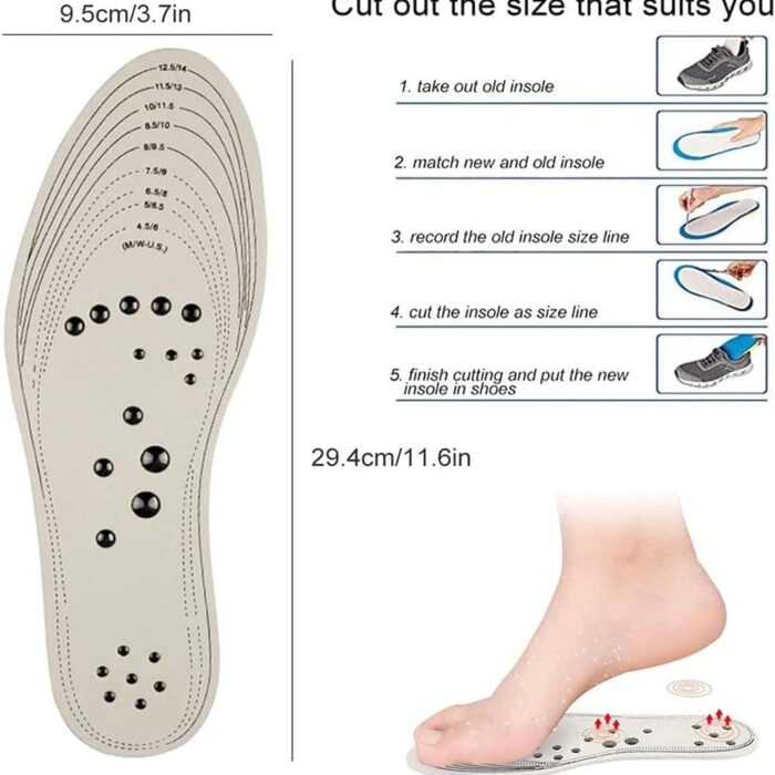 Plantillas de masaje magnético de acupresión unisex
