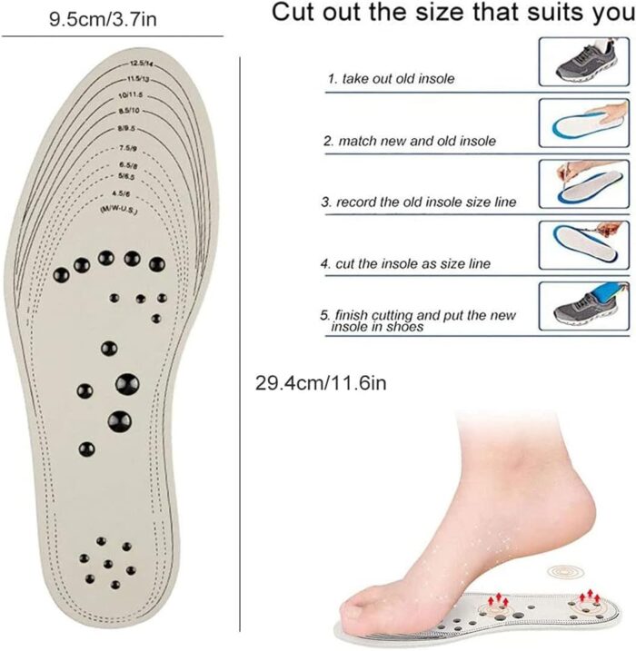 Plantillas de masaje magnético de acupresión unisex