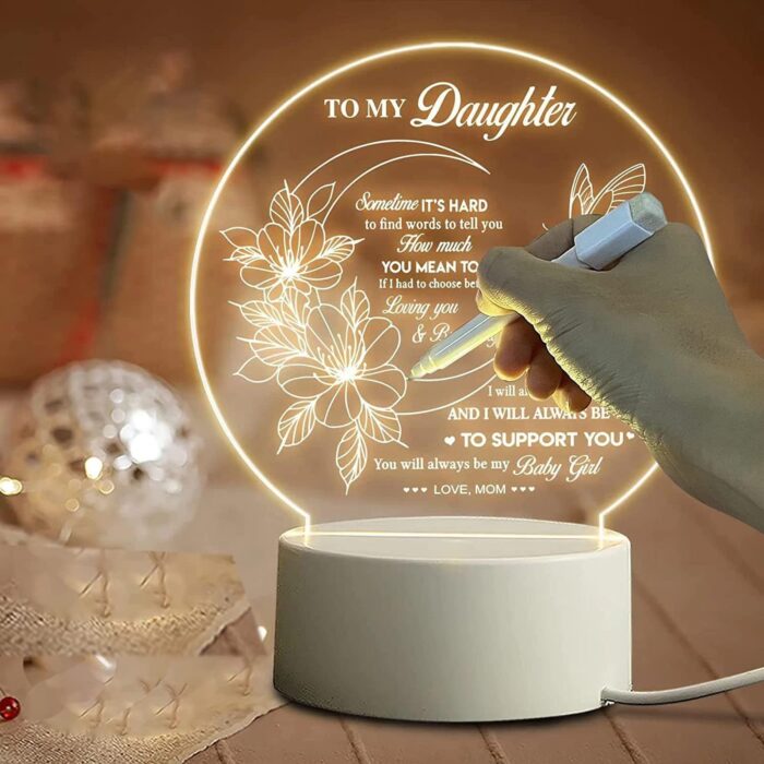 Lámpara personalizada para escribir forma redondo
