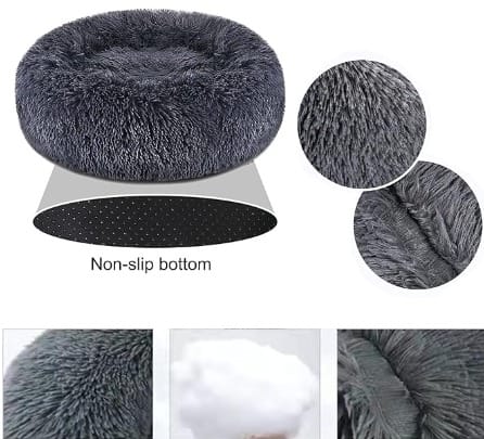 Cama Perro Pequeña Gris Oscuro 50 cm