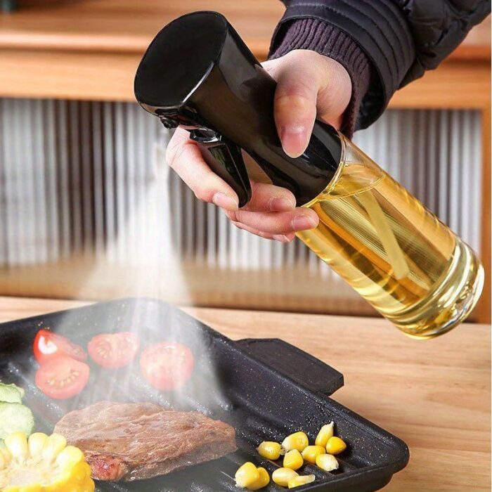 98d52d1a1cb84a308857f25dcf972e77-goods.jpeg 300ml Multi-Use Oil Spray Bottle - Transparent PET with Black Trigger Nozzle, Ideal for Cooking, BBQ & Baking - Easy-Level Indicator, Outdoor Safe, Oil Sprayer Bottle for Cooking