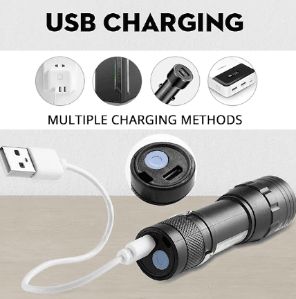 Mini linterna recargable zoom