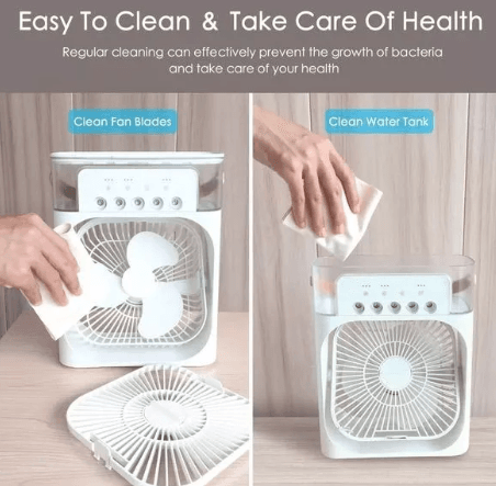 Ventilador humidificador de nebulización blanco