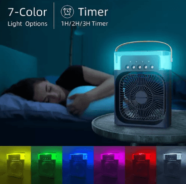 Ventilador humidificador de nebulización negro