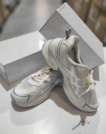 Botines mujer tipo asics filo plata 36
