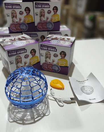 Mini dron bola giratoria mágica azul
