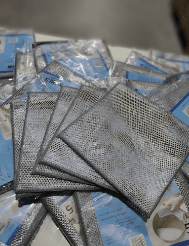 Pack 5 paño de limpieza de malla de alambre