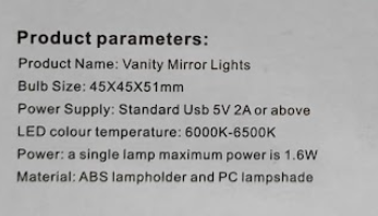 Bombilla led para espejo 10und