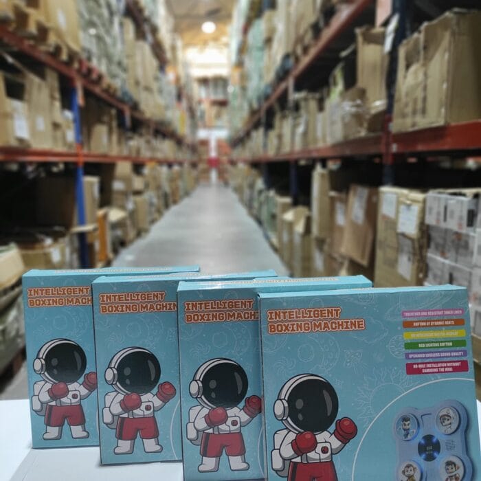 Máquina de boxeo inteligente infantil azul + guante rojo