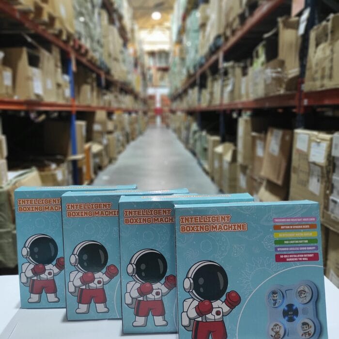 Máquina de boxeo inteligente infantil azul + guante rojo