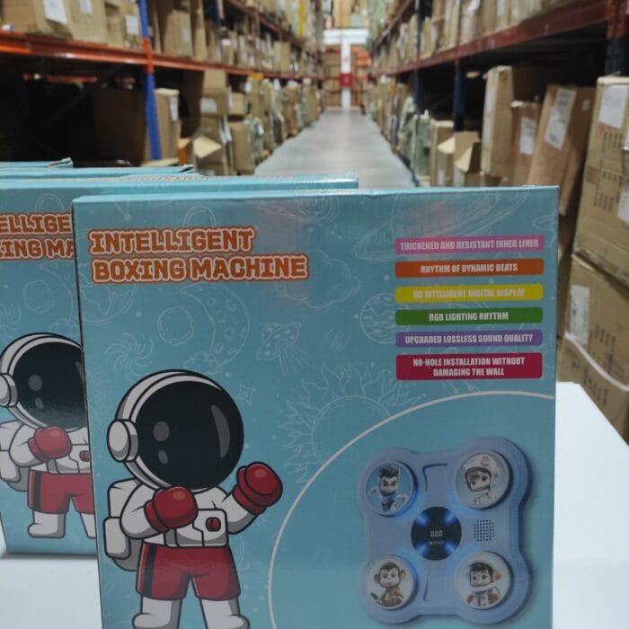 Máquina de boxeo inteligente infantil azul + guante rojo