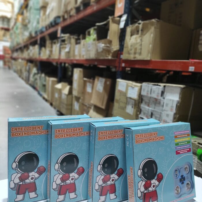 Máquina de boxeo inteligente infantil azul + guante rojo