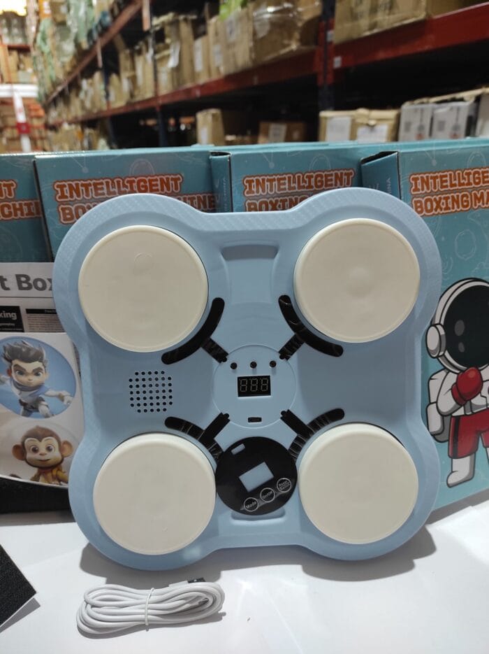 Máquina de boxeo inteligente infantil azul + guante rojo