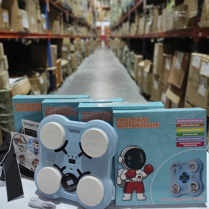 Máquina de boxeo inteligente infantil azul + guante rojo