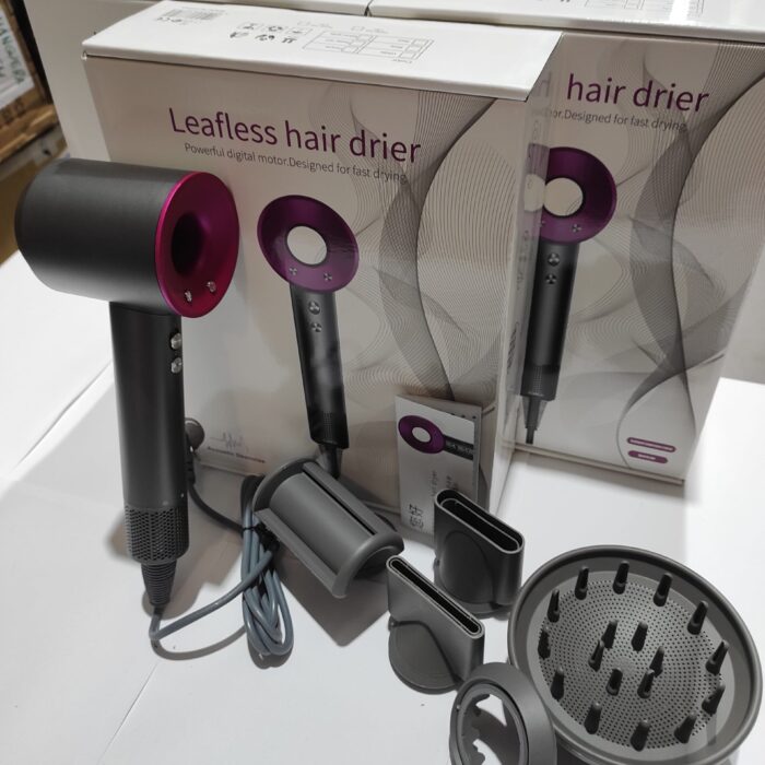 Secador iónico tipo dyson con accesorios