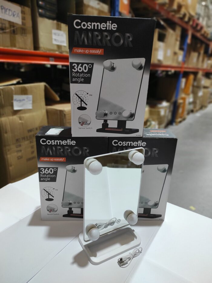 Espejo de maquillaje LED
