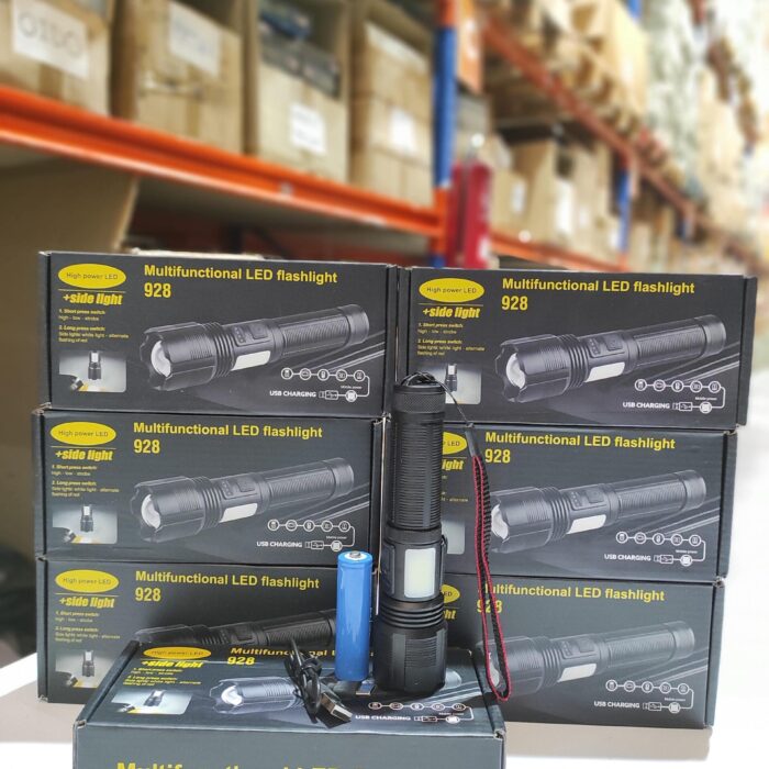 Linterna alta potencia impermeable con zoom