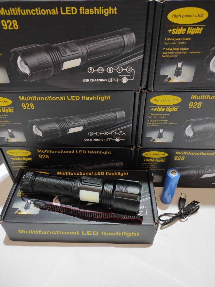 Linterna alta potencia impermeable con zoom