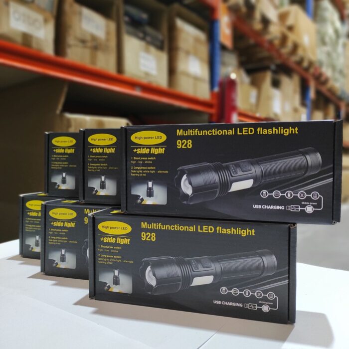 Linterna alta potencia impermeable con zoom