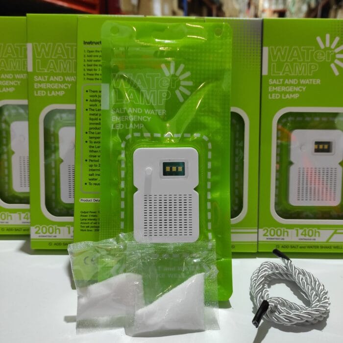 Lámpara LED portátil de agua salada
