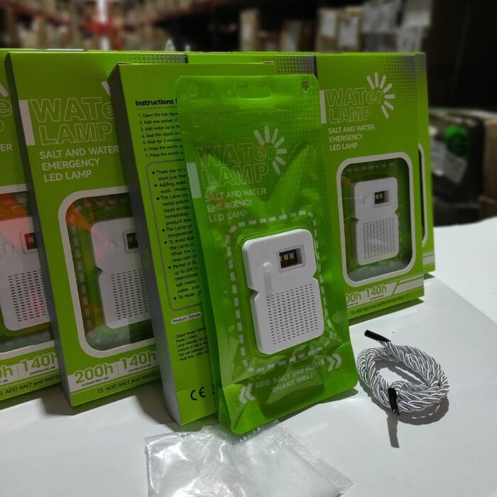 Lámpara LED portátil de agua salada