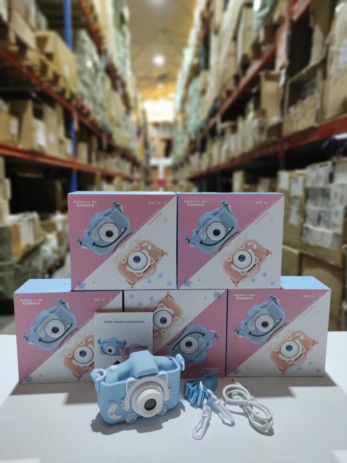 Cámara para Niños con Correa 1080P 2,0 Pulgadas Azul Gato