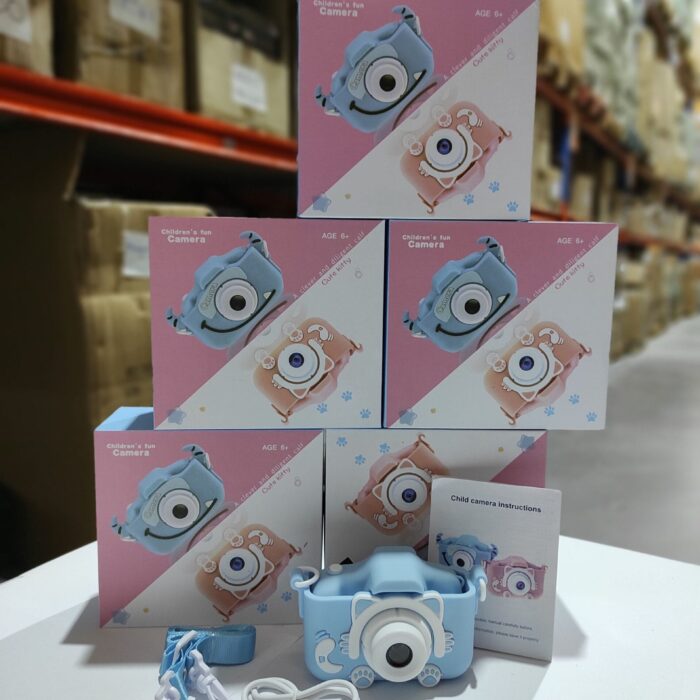 Cámara para Niños con Correa 1080P 2,0 Pulgadas Azul Gato