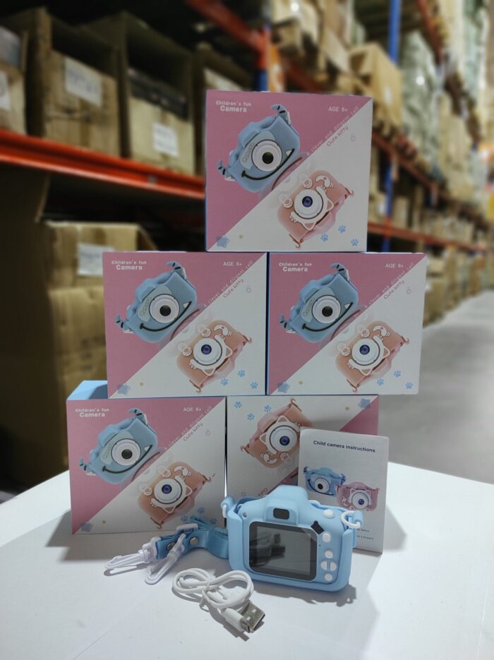 Cámara para Niños con Correa 1080P 2,0 Pulgadas Azul Gato
