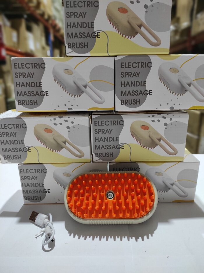 Cepillo vapor de masaje para mascota 3 en 1