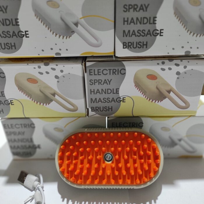 Cepillo vapor de masaje para mascota 3 en 1