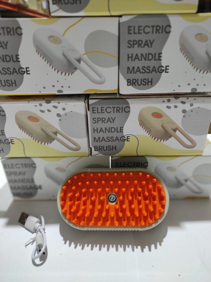 Cepillo vapor de masaje para mascota 3 en 1