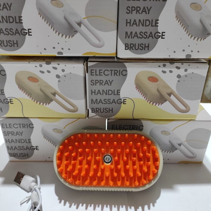 Cepillo vapor de masaje para mascota 3 en 1